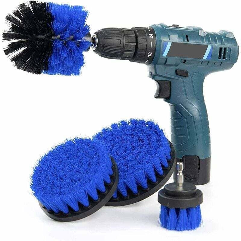 4-teiliges Bohrmaschinenbürsten-Set, Scheuerbürsten für elektrische Bohrmaschinen, Rotationsreinigungsbürste für Autotep...