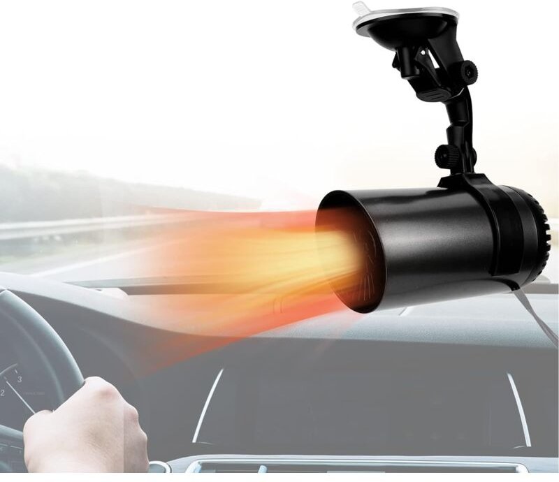 Tragbarer Zigarettenanzünder im Auto, 24 v, schnelles Aufheizen, kühl und warm, Defogger/Defroster mit drehbarer Halteru...