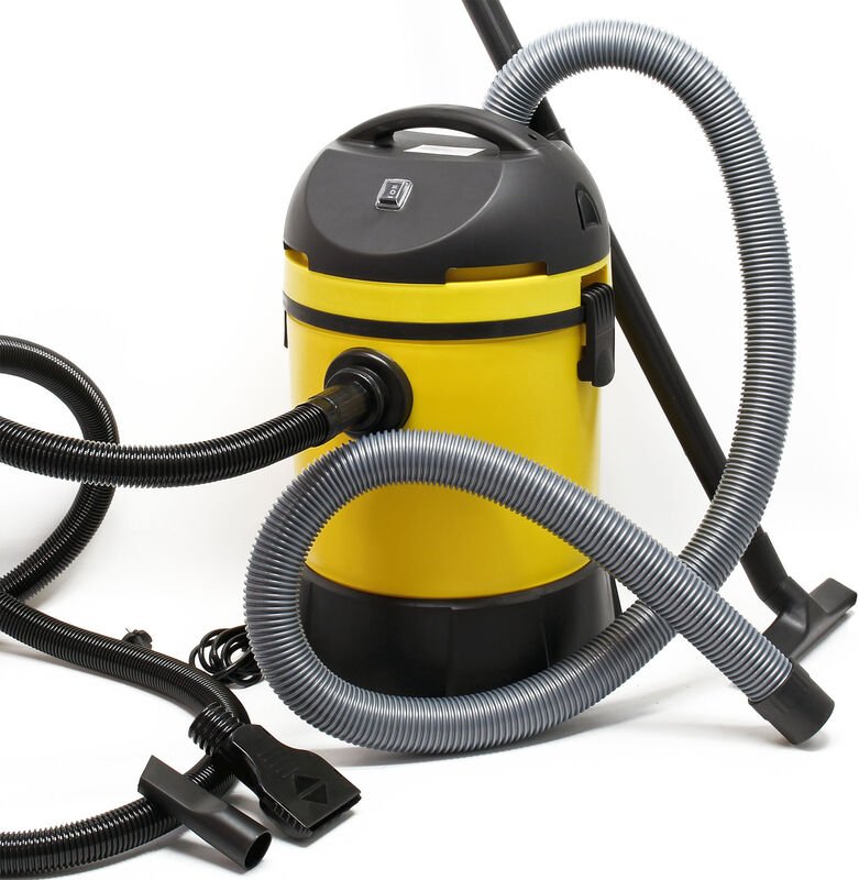 Industriestaubsauger 1400 Watt & 30 Liter Behälter, Nass- Trockensauger mit Entleerungsautomatik, Mehrzwecksauger mit Zu...