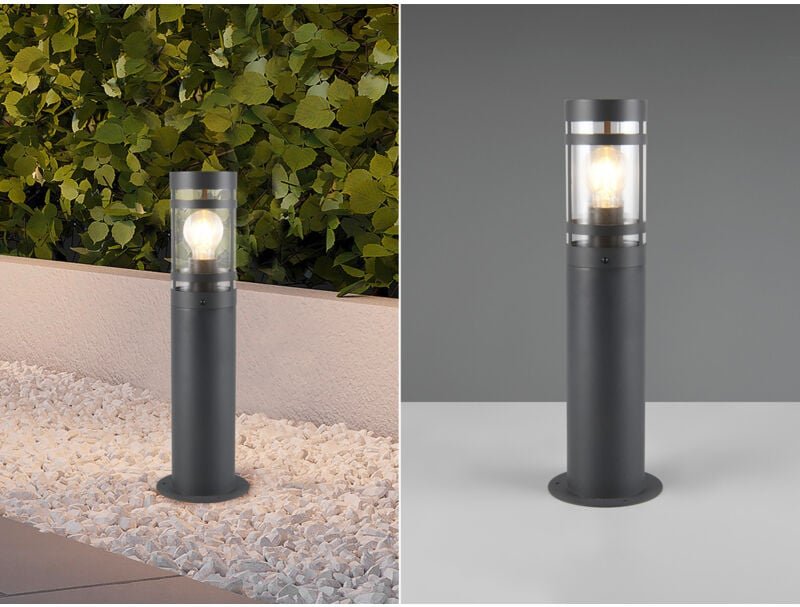 Reality Leuchten - Moderne Pollerleuchte paloma aus Metall in Anthrazit, Höhe 50cm