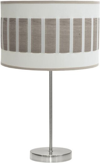 Fabrilamp - ivanna Stehtisch ivanna 1xe27 nickel/weiß-holz grau 62x30x30 cm