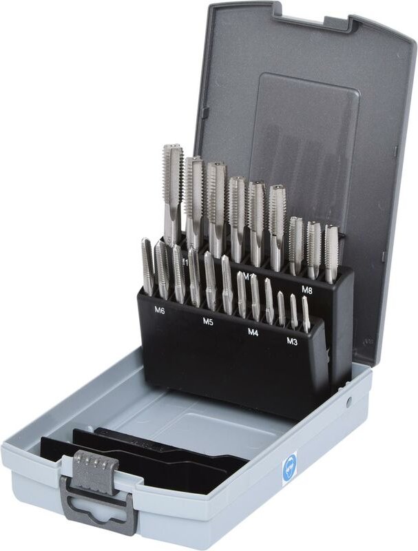 Ks Tools hss Handgewindebohrer-Satz m, Kunststoffkassette 21-tlg.M3-M12