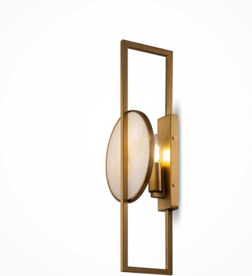 Wandleuchte Wandlampe Flurlampe Schlafzimmerleuchte Metall Gold h 48 cm