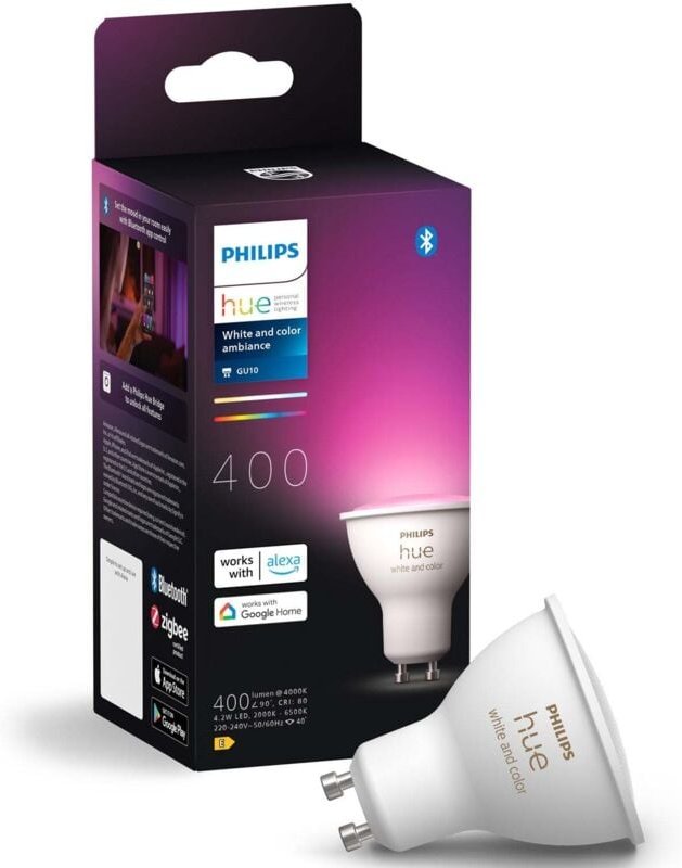 Hue led Lampe GU10 400lm White Color Amb. - Philips