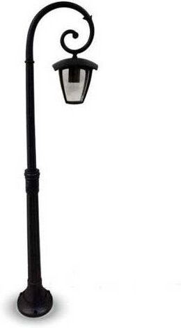 V-tac - LED-Straßenlaterne mit E27-Lampenfassung (max. 60 w), Farbe Schwarz, Höhe: 136 cm, IP44