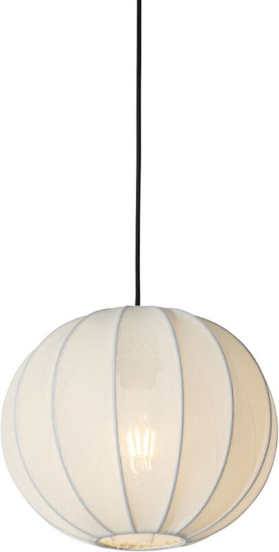 Japandi-Pendelleuchte Weiß Seide 30cm - Plu