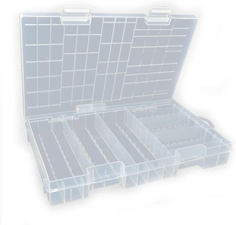 Stück Kunststoff-Batteriebox, Batterie-Aufbewahrungsbox, transparente Batterie-Organizer-Hülle für 60 Stück aa + 40 Stüc...