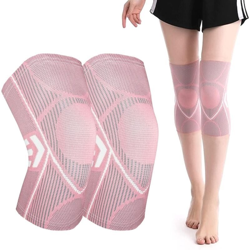 2 pcs Sport-Kniebandage, Einstellbare elastische Kniebandage, Kompressions-Kniebandage, Ligamentäre Kniebandage Knieschi...