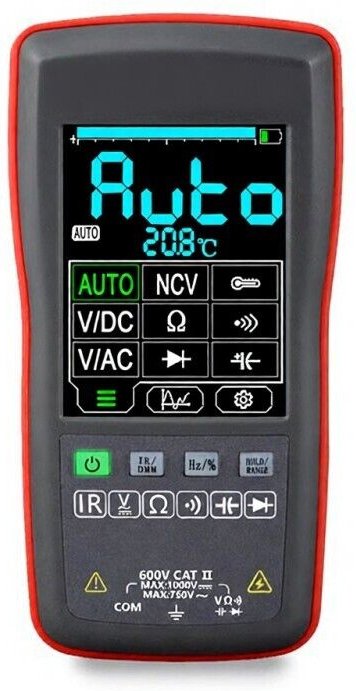 Multimetro termocamera 2 in 1 ET13S, risoluzione a infrarossi 192192, 10000 conteggi, touchscreen da 2,8 pollici, misura...