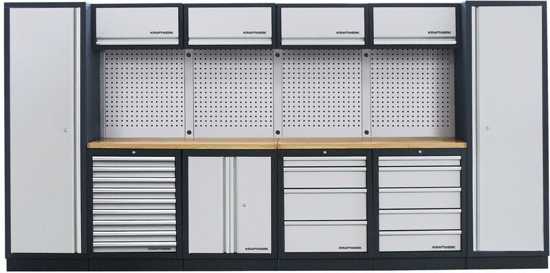 MOBILIO 6er Komplett-Kombi mit Lochwand, Buche Multiplex