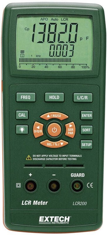 Extech - LCR200 lcr Messbrücke digital cat i Anzeige (Counts): 20000