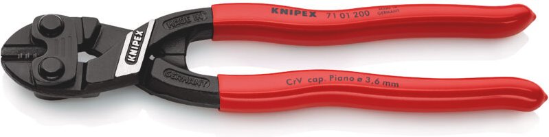 71 01 200 CoBolt Kompakt- Bolzenschneider schwarz atra. 200 mm - Knipex