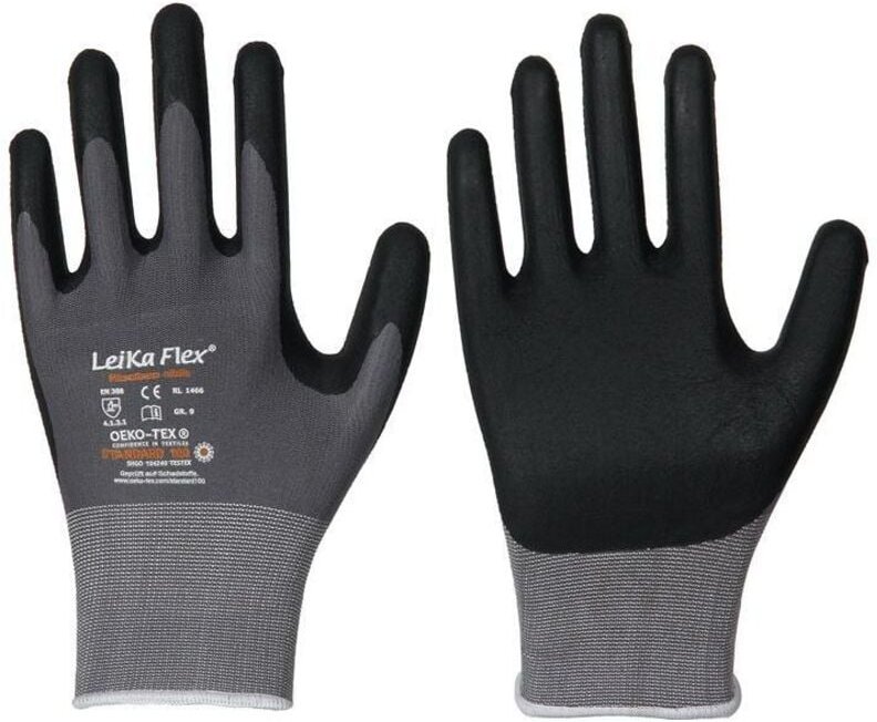 Leipold+dohle Gmbh - Handschuhe LeiKaFlex 1466 Größe 10 grau EN420+EN388 PSA-Kategorie ii