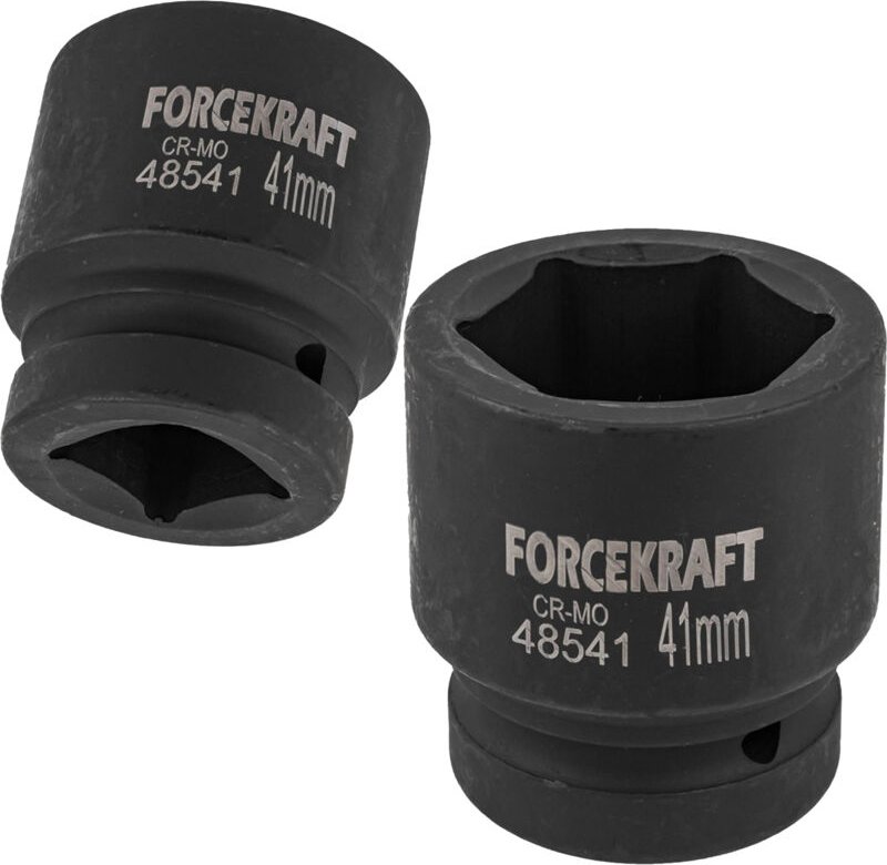 FORCEKRAFT 1" 41mm 6-Punkt-Schlagschrauber-Steckschlüssel LANGER SECHSKANT