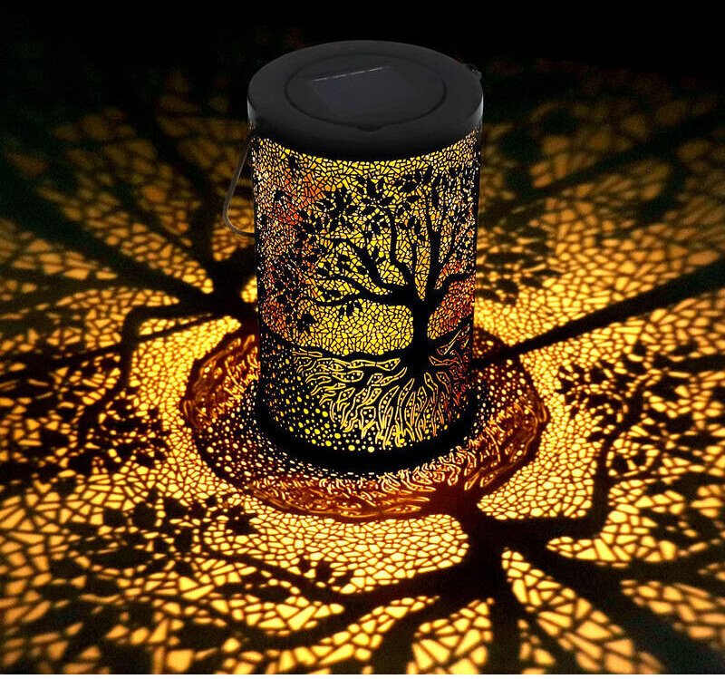 Solarlaterne Garten, Dekorative Außen-Solarlampe, Hängend/Stehend, Wasserdicht IP44, für Balkon, Garten