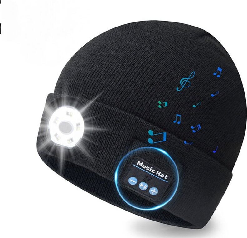Originelles Geschenk für Männer, originelle Weihnachtsgeschenkidee, Bluetooth-Mütze für Männer mit LED, Mütze für Männer...