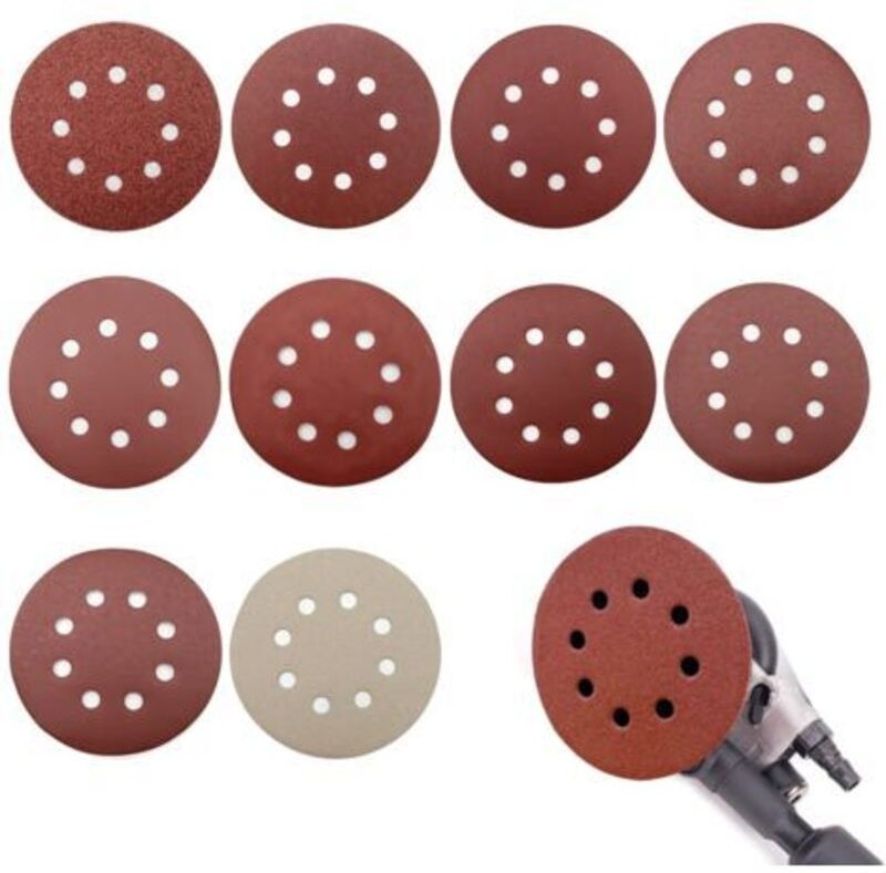 Galozzoit - 100 Stück Schleifscheiben, 125 mm Schleifscheiben, Körnung 80/180/240/400/800/1000/1200/1500/2000/3000, für ...