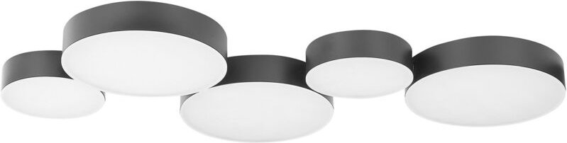 Beliani - Deckenleuchte Schwarz Eisen 5 Schirme 54 cm für Wohnzimmer für Salon für Flur für Schlafzimmer