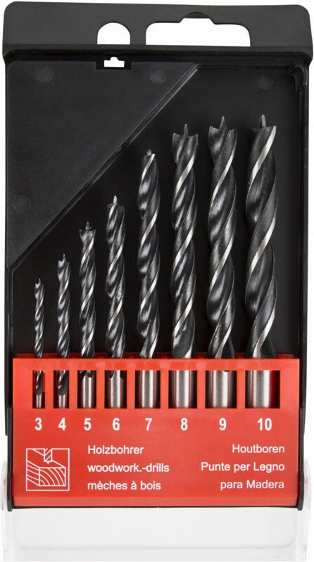 Holzbohrer-Set, 8-teilig, Größenbereich von 3-10 mm, ideal für diverse Holzbohrarbeiten, gefertigt für Langlebigkeit und...