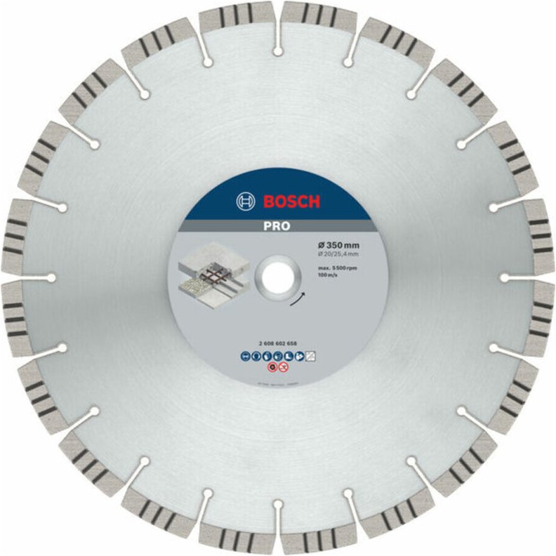 Bosch - Diamanttrennscheibe Best for Concrete, 350 x 20,00/25,40 x 3,2 x 15 mm