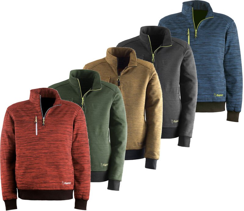 Slick Half zip Arbeits-Sweatshirt - l - Grüne - Kapriol