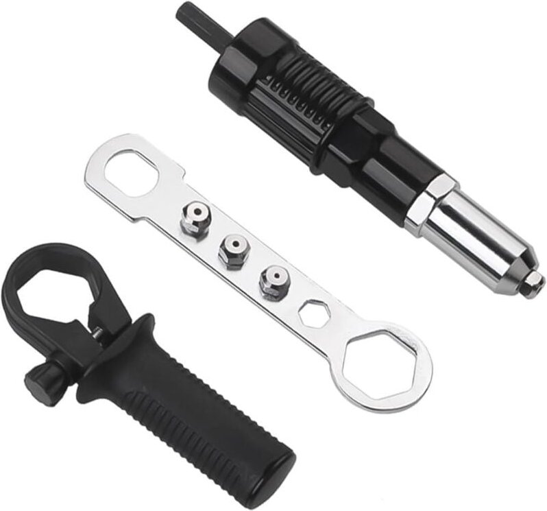 Nietadapter, Nietpistolen-Adaptersatz für kabellose elektrische Bohrmaschine, elektrisches Nietpistolen-Nietwerkzeug