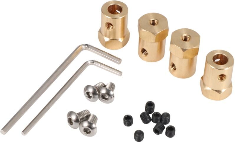 Tlily - 4 stücke 5 mm Bis 12 Messing Kombinierer Radnabe Sechskant Adapter für B14 B16 B24 B36 C14 C24 mn D90 D91 rc Aut...