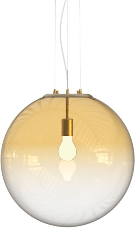 Ideal Lux MAPA CLEAR 50cm Globe Pendel-Deckenleuchte Bernstein