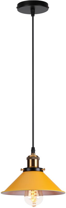 Pendelleuchte Vintage Kronleuchter mit Ø22cm Metall Lampenschirm Hängelampe Edison Art Lampe für Esszimmer Wohnzimmer Re...