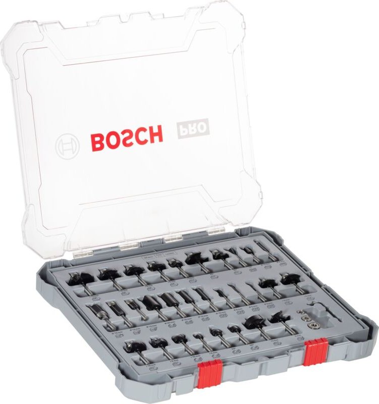 Pro Fräser Set Mixed 30 teilig 6 mm Schaft - Bosch