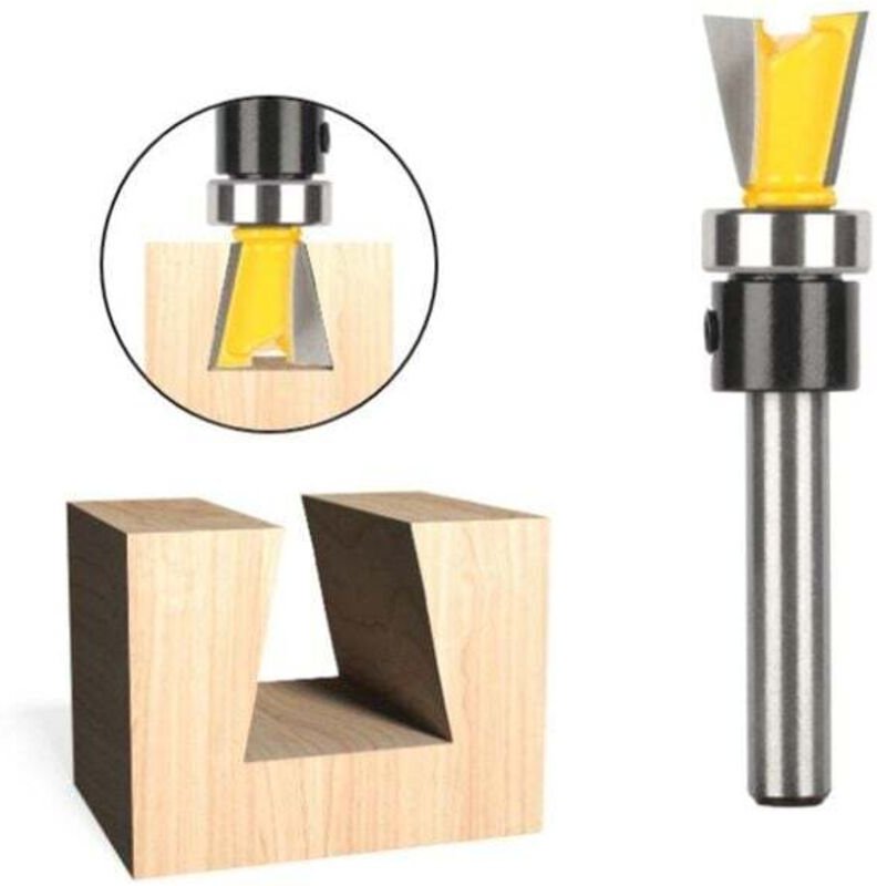 KZQ - Schwalbenschwanzfräser 12,7 x 12,7 mm Führung - Schaft 6,35 mm