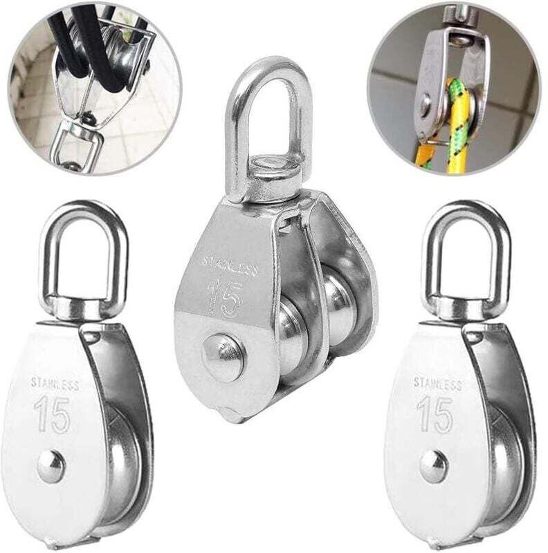 Stück Doppelrollen aus Edelstahl, Doppelrolle, Heberolle, Verladerolle, Edelstahlrolle, Einzelrolle, Einzelne Edelstahlr...