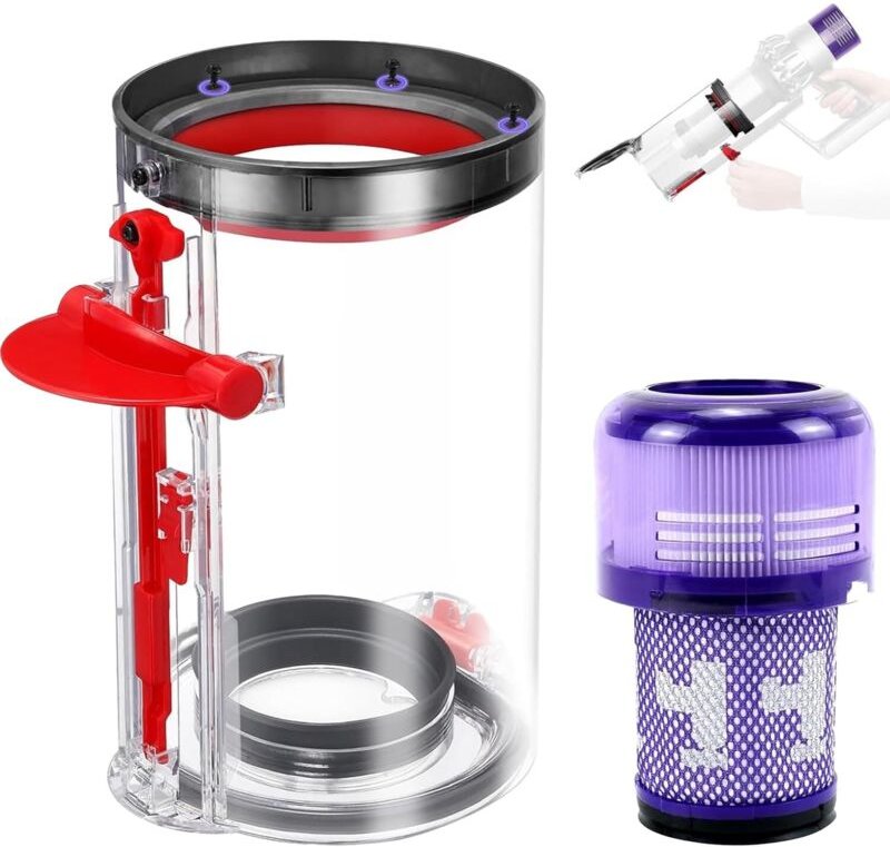 Transparenter Staubbehälter mit HEPA-Filter für Dyson V11, V15, SV14 und SV17 Ersatzteil für Dyson SV22, SV15 und SV28 (...