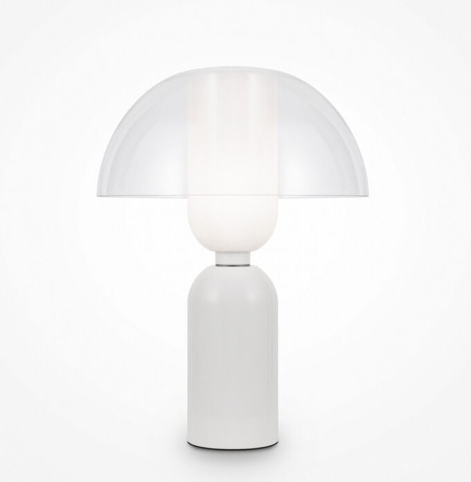 Maytoni Memory Moderne Tischleuchte Weiß 1xE14 Glasschirm