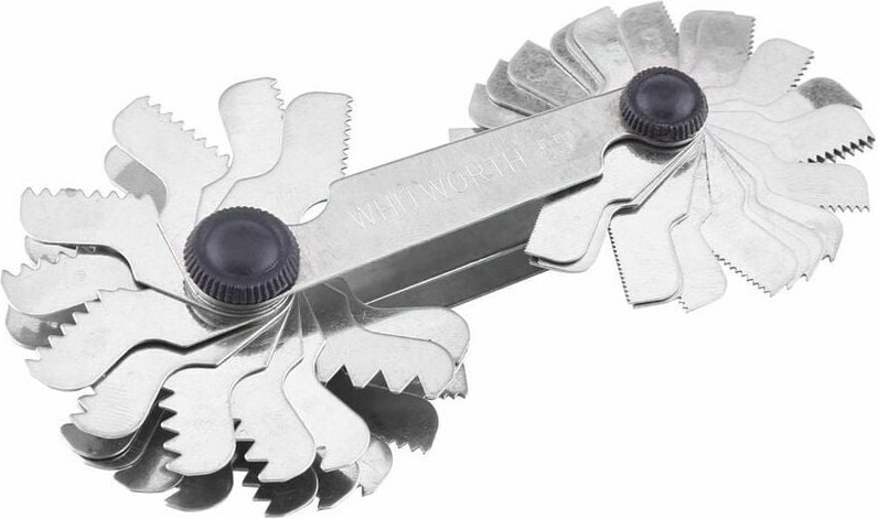 Jalleria - Gewindemesslehre Gewindelehre Edelstahl 60 Grad Schraubensteigung Messwerkzeug (metrisch und wasserdicht)