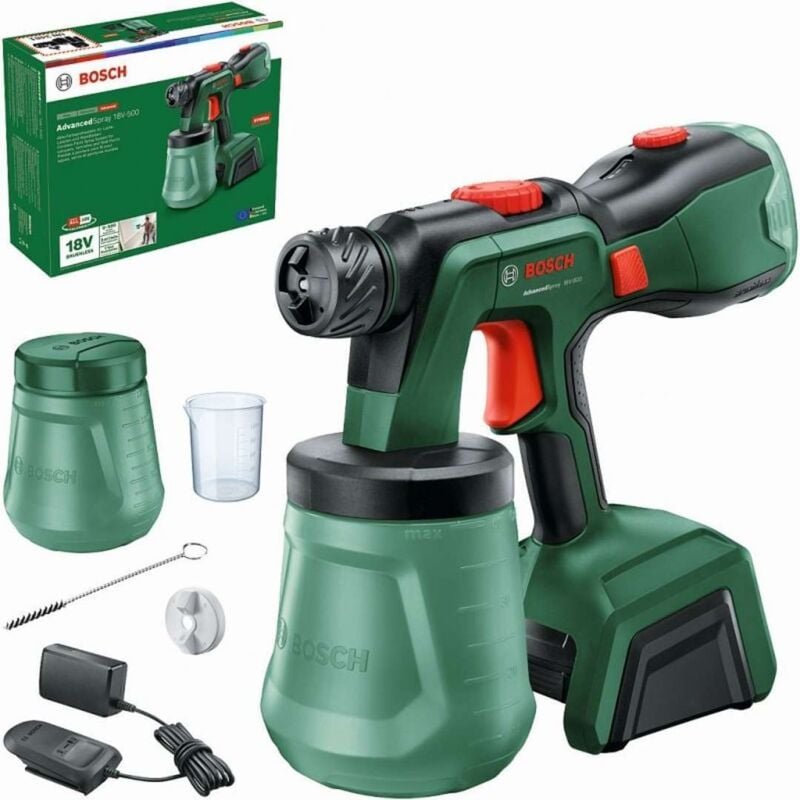 Bosch - 18V Akku-Sprühpistole, 1x 4,0 Ah Li-Ion Akku, Ladegerät 0603208201