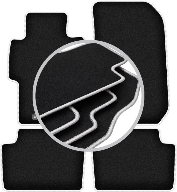 CARLUX-SILVER Autofußmatten für: Honda Accord VII Limousine, Kombi, Tourer, Type-S (2002-2008)
