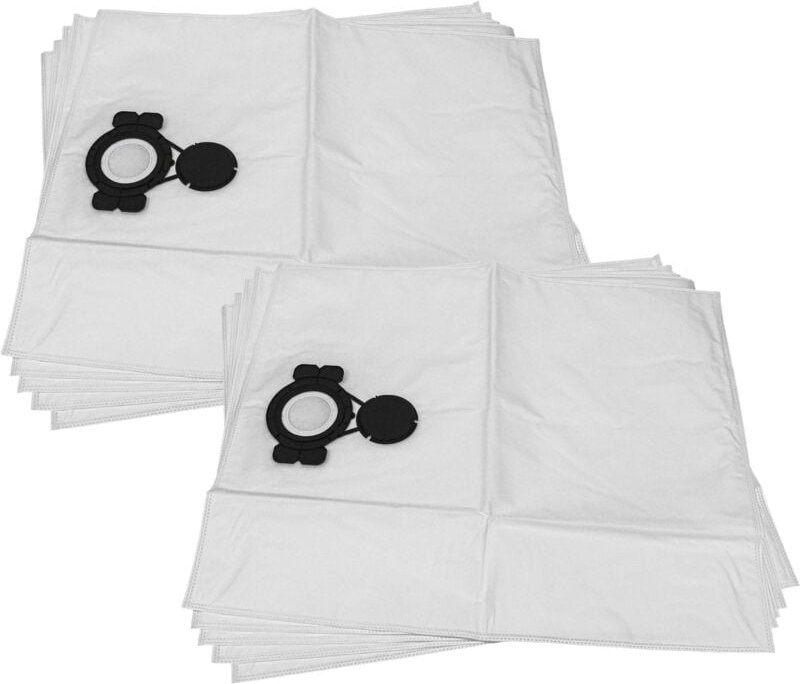 10x Staubbeutel kompatibel mit Milwaukee as 300 emac Staubsauger - Mikrovlies, 30l Füllvolumen, 60cm x 50cm Weiß - Vhbw