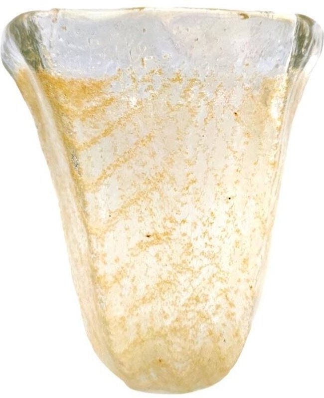 Ltde - Glaslampenschirm campana 13x14cm bernsteinfarbener Mund von 3,5cm