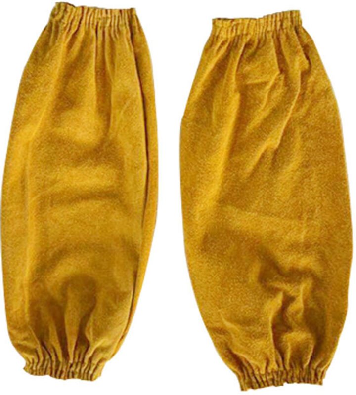 Schweißermanschetten für Männer und Frauen, Schweißerärmel aus Rindsleder und Antihaft-Futter, flammhemmende und hitzebe...