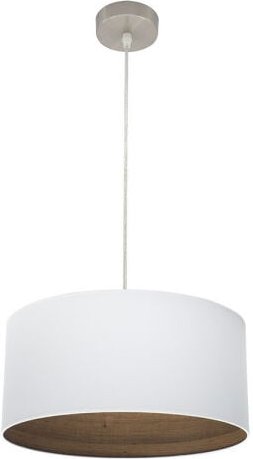 Fabrilamp - Tatiana Pendelleuchte 1xe27 Nickel/weiß-mad.Dark Regx40x40 Cm