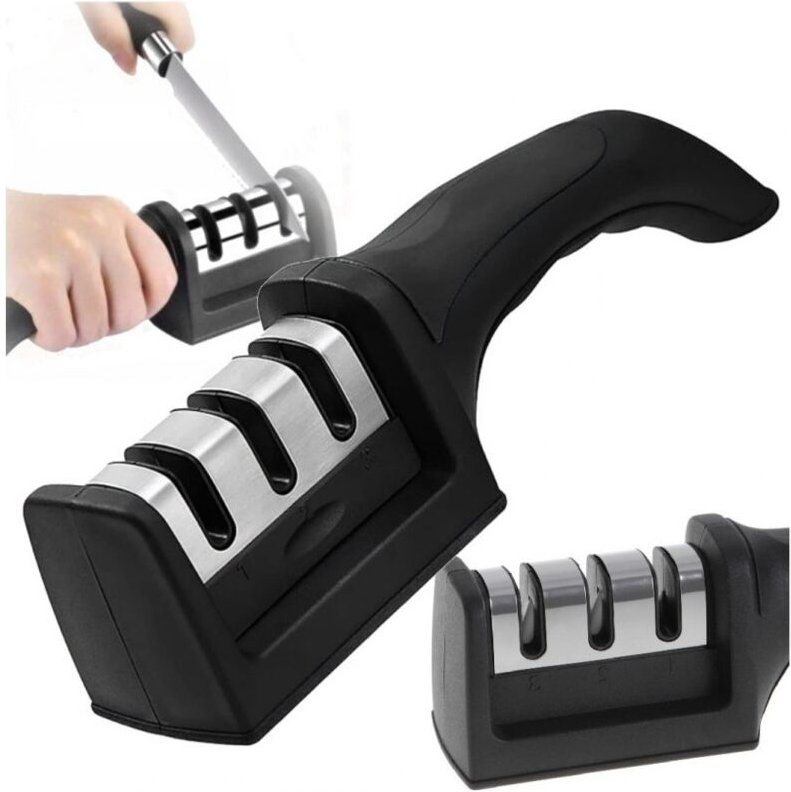 Küchenmesserschärfer, dreiphasiger Wetzstein, 3-in-1