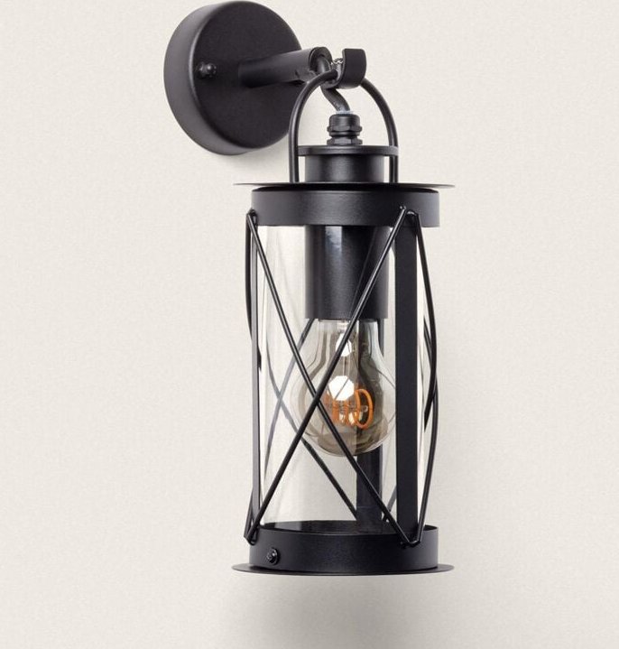 Wandleuchte Außen Edelstahl Gedja Schwarz