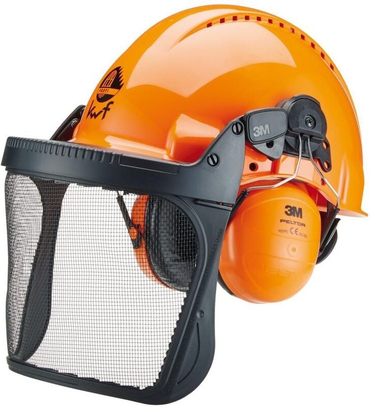 3M Waldarbeiterhelm orange mit Visier G3000M 3MO315C