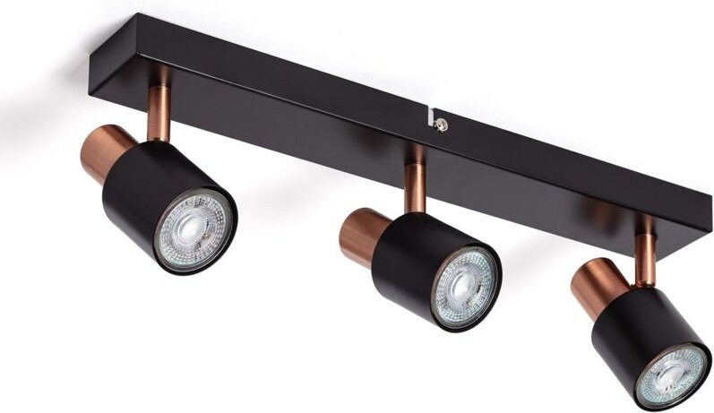 Thumbnail - Efectoled - Deckenleuchte verstellbar Metall 3 Strahler Albus Black Rose Large Schwarz