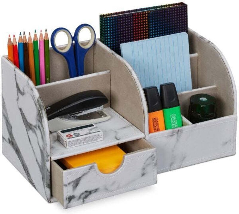 Desk organiser marble look