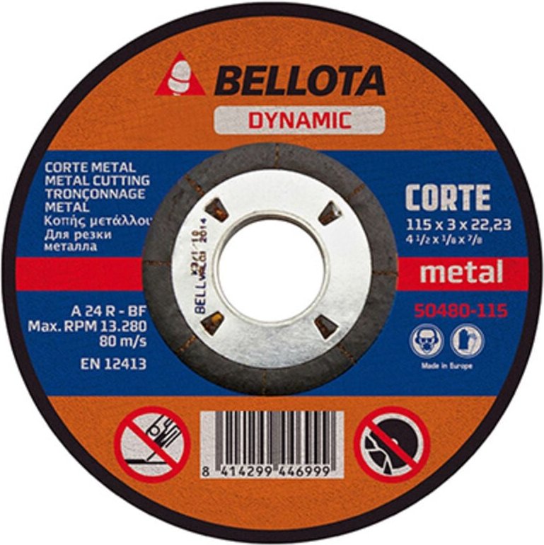 Einfache Metalltrennscheibe 115x3mm 50480 Bellota