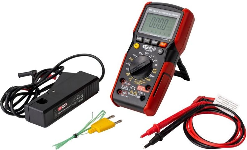 Ks Tools Digital Multimeter inkl. Prüfspitzen mit integriertem Schlagschutz
