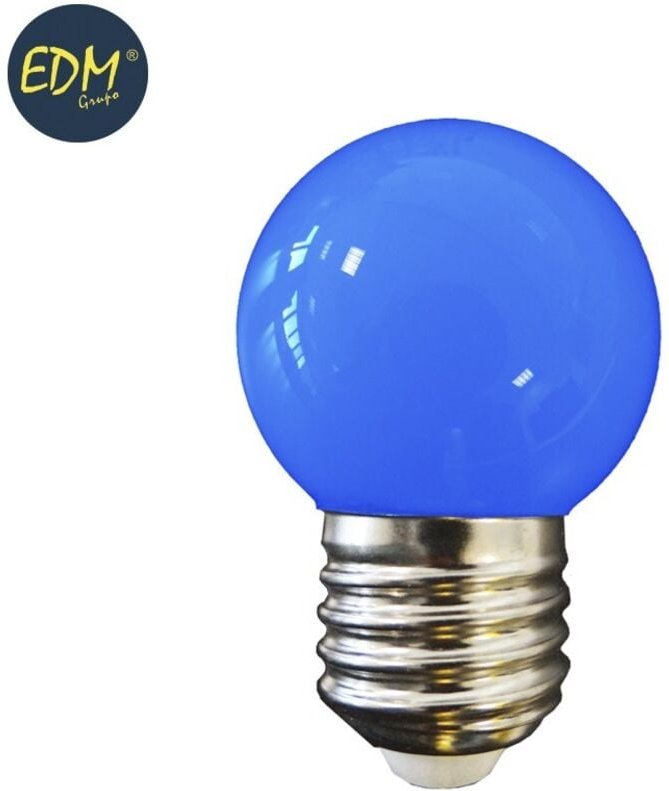 EDM - LED-Kugellampe E27 1 w 80 lm blaues Licht ø45 x 69 mm