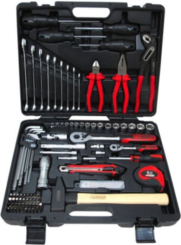 Steckschlüsselsatz KS TOOLS 1/4'' - 1/2'' - Schlüssel von 8 bis 19 mm - CHROMEmat - 103 Stk.